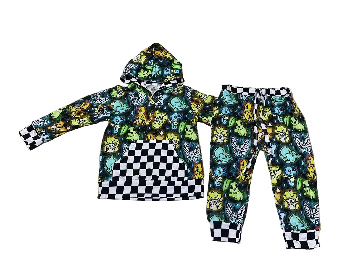 Checker poke jogger set