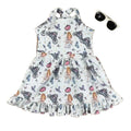 Glass slipper yoga dress with built-in shorts