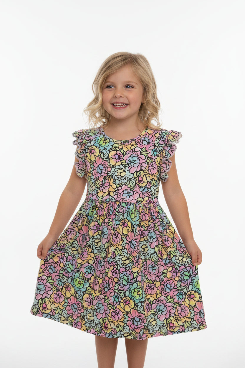 Pastel Flowers Dress 👗