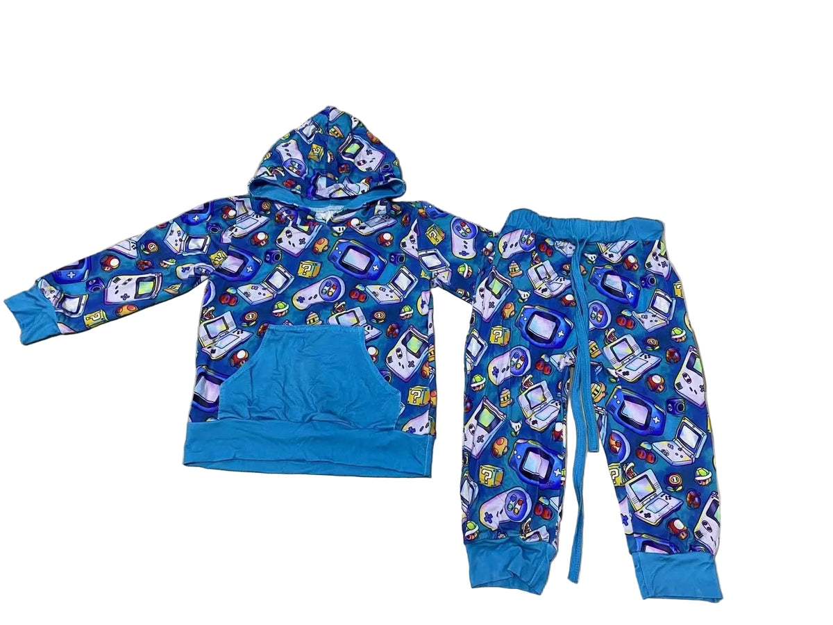Old school power gamer hoodie set