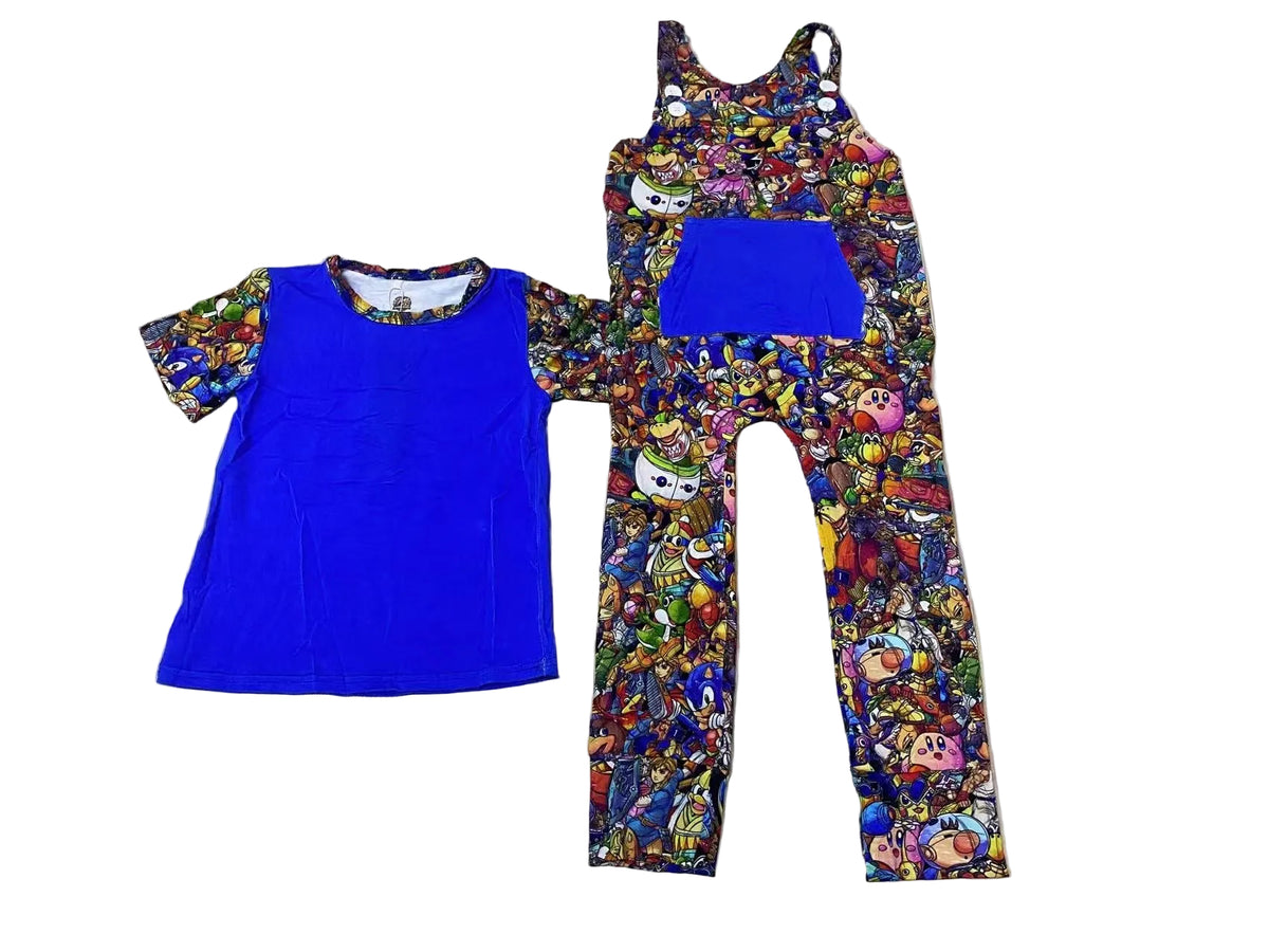 Gamer mash up overalls