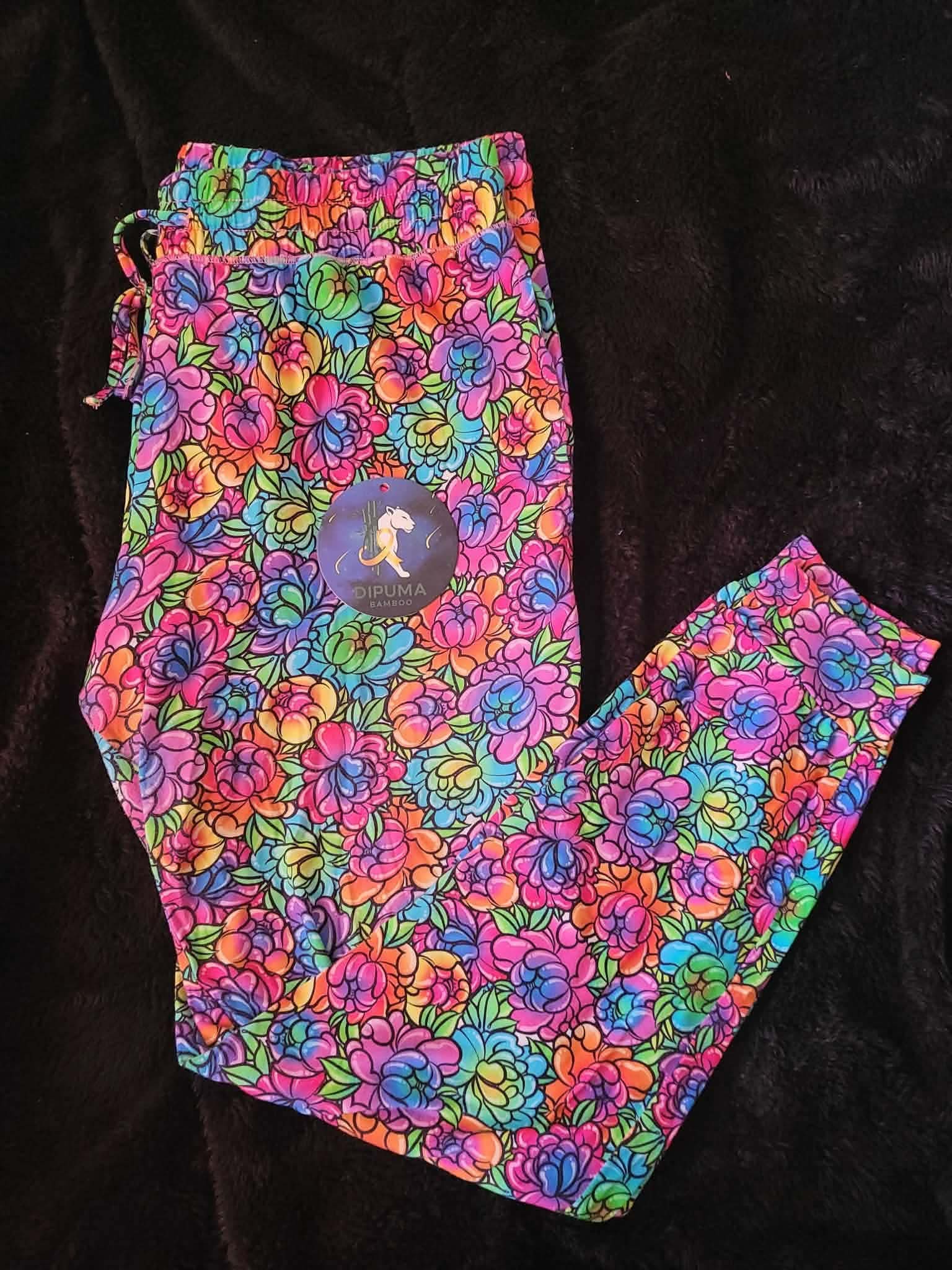 Electric Flowers Adult Joggers