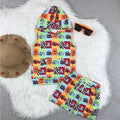 Highway 66 Color Checker block Short Set Boutique