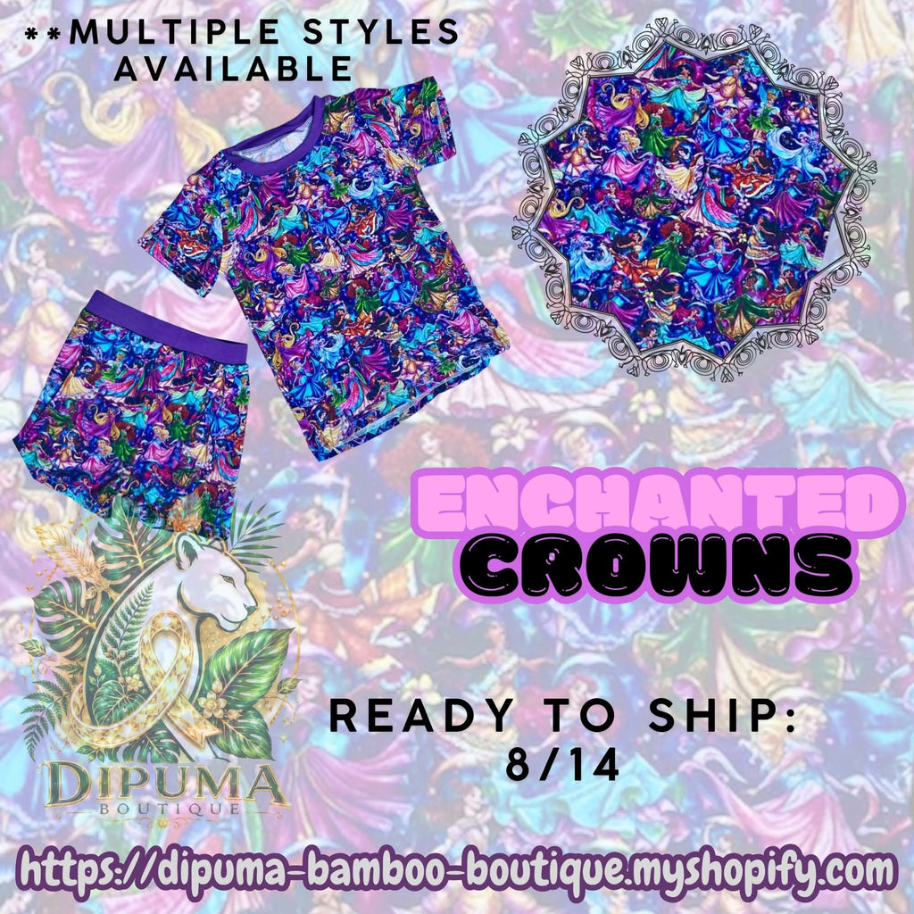 Enchanted crowns 2pc pj's